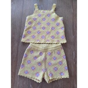Primark toddler girl crochet set size 5-6